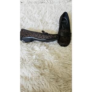 Dansko Olena Flats Womens US 5.5-6, UE‎ 36 Calf Hair Cheetah Print Slip On Shoes